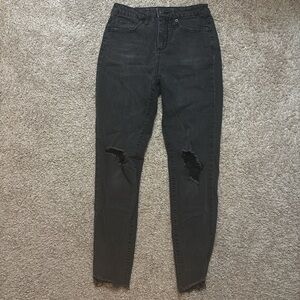 Wild Fable Black High-Waisted Ripped Jeans